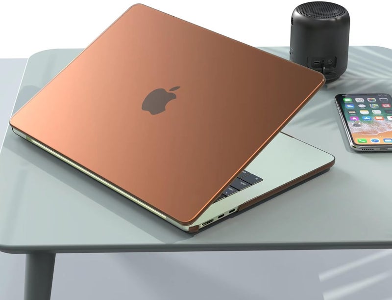 KEROM حافظة شفافة بنية لجهاز MacBook Air 13 بوصة 2025-2022 M4 M3 M2 A3240 A3113 A2681، حافظة MacBook Air M3 13 بوصة، غلاف بلاستيكي غير لامع وقاعدة لوحة مفاتيح لجهاز Mac Air 13.6 بوصة، بني مصنفر - Image 1